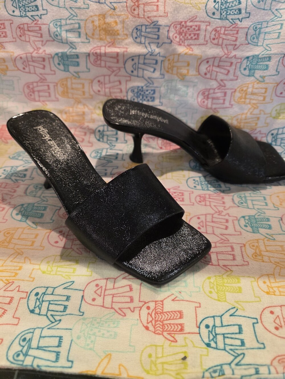 Jeffrey Campbell Black Averie Mules NEW Size 7.5